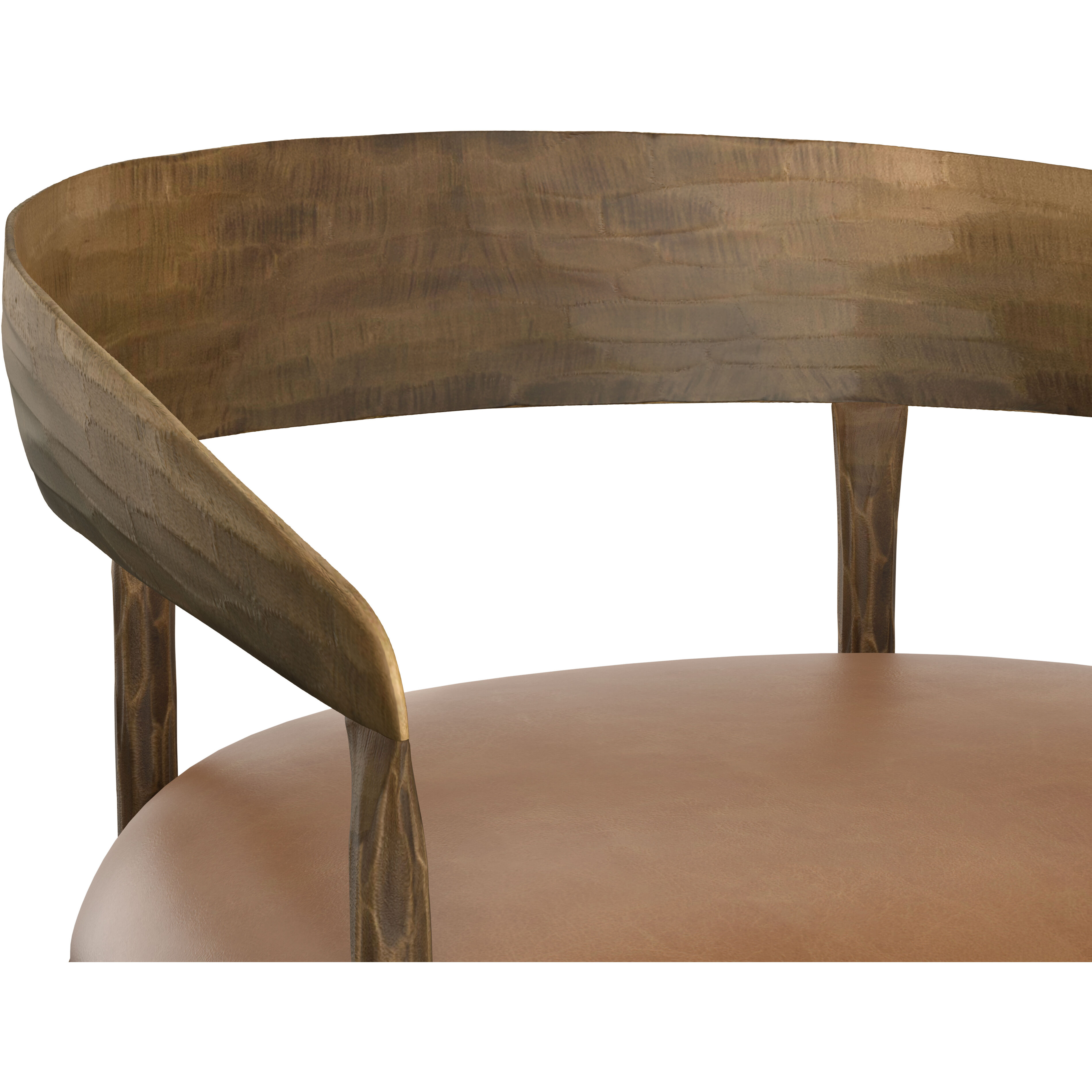 Zanatta 35 inch Tan Leather Counter Stool